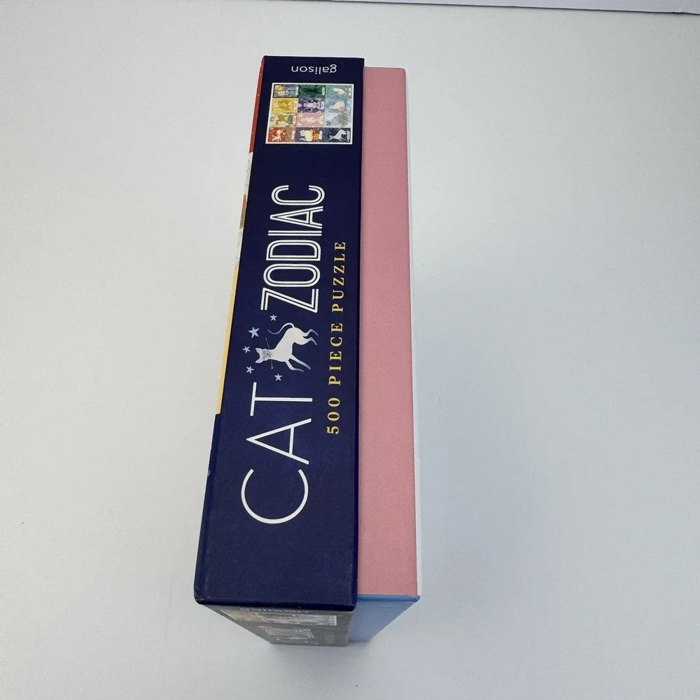 Galison‎ Cat Zodiac Astrology 500 Piece Puzzle With Box & Poster Cat Lover Gift